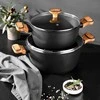 DAUGIAPLOKINIS PUODAS 24cm SU DANGTELIU BERGNER BG-56037 MĖLYNAS
