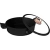 WOK Puodas NISKI Z POWŁOKĄ TYTANOWĄ 4.2L 28CM BERLINGER HAUS Juodas ROSE BH-1455