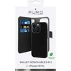 SBS Puro Wallet Detachable MagSafe 2in1 PU Leather with Flap and Wallet Apple iPhone 14 Pro - dėklas telefonui juodos spalvos