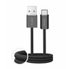 Puro Fabrik 2.0 10W USB-A - USB-C Braided Kabelis 1.5m - juodos spalvos