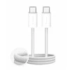 Puro Fabrik 60W Braided Kabelis USB-C – USB-C 3m – baltos spalvos