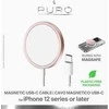 Nezatříděno Puro Elektrik Puro magnetinė belaidė indukcinė įkrovimo stotis USB-C, suderinama su MagSafe, 1 m, rožinė