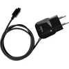 PURO Mini kelioninis įkroviklis - Portable laidinis įkroviklis su Micro USB Cable juodos spalvos