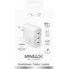 Sieninis įkroviklis GaN, 3xUSB-C jungtys, 96W, gamintojas Puro Baltas