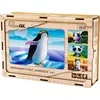 PuzzleOK medinė dėlionė 4 viename gyvūnai galvosūkių rinkinys karvė šunų panda pingvinas