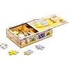 PuzzleOK medinė dėlionė 4 viename ūkinių gyvūnų galvosūkių rinkinys Farm