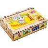 PuzzleOK medinė dėlionė 4 viename ūkinių gyvūnų galvosūkių rinkinys Farm