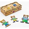 Dėlionė Puzzleok Drewniana układanka- Niedźwiedzie Puz-12141