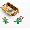 Dėlionė Puzzleok Drewniana układanka- Niedźwiedzie Puz-12141