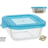 Kvadratinė stiklinė pietų dėžutė 800 ml, 6 x 17,5 x 15,5 cm, KITCHEN&amp;GO