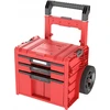 Q-Brick Įrankių dėžė Qbrick System PRO Cart 2.0 Plus Ultra HD Custom, raudonos spalvos, stalčių skaičius: 3