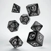 Q Workshop Dragons RPG Kauliukų Rinkinys Juodos Ir Baltos Spalvos