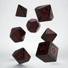 Dėlionė Q Workshop Runic Kauliukų Rinkinys Juodos Ir Raudonos Spalvos