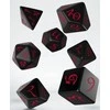 Q Workshop Classic RPG kauliukų rinkinys juodos ir raudonos spalvos