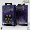 „Q-Workshop Call of Cthulhu“ 7-ojo leidimo kauliukų rinkinys – mėlynai žali ir auksiniai