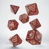 Tribal RPG kauliukų rinkinys – blizganti raudona & smėlio, Q-Workshop