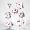 Q Workshop Klasikinis RPG Runic Baltas ir Raudonos kauliukų rinkinys