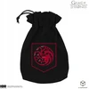 Q Workshop Game of Thrones Targaryenų kauliukų maišelis – medvilninis, juodas su drakonu