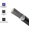 QOLTEC 53851 photovoltaic solar cable 4mm2 100m juodas
