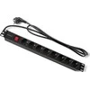 QOLTEC 54469 Maitinimo juostelė RACK 1U 16A 8xSCHUKO 2m