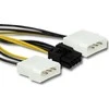 QOLTEC 50433 Qoltec Adapteris 2x MOLEX female PCI-E 8 pin 15cm