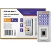 QOLTEC 52447 Kodinė spyna OBERON su pirštų atspaudų skaitytuvu RFID kodų kortelės rakto pakabukas durų skambutis IP68 EM