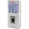QOLTEC 52447 Kodinė spyna OBERON su pirštų atspaudų skaitytuvu RFID kodų kortelės rakto pakabukas durų skambutis IP68 EM
