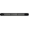 QOLTEC 54477 Patch panel Rack 48V 24 jungtys Passive PoE injector 1000m Juodas