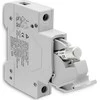 QOLTEC 52582 Saugiklio pagrindas su diodiniu nuolatinės srovės saugikliu / 1P / 1000V / 30A / 10x38 / saulės