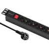 QOLTEC 54469 Maitinimo juostelė RACK 1U 16A 8xSCHUKO 2m