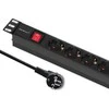 QOLTEC 54468 Maitinimo juostelė RACK 1U 16A PDU 6xSCHUKO 2m