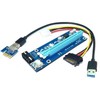 Qoltec PCI-E Riser 1x-16x USB 3.0 SATA IDE MOLEX kabelis
