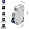 QOLTEC 52591 Viršsrovių grandinės pertraukiklis C20 / Saugiklis / AC / 20A / 1P