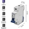 QOLTEC 52592 Viršsrovių grandinės pertraukiklis C40 / Saugiklis / AC / 40A / 1P