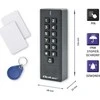 QOLTEC 52440 Kodinė spyna CALISTO su RFID skaitytuvu Kodų kortelės rakto pakabukas Durų skambučio mygtukas IP68 EM
