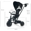 Triratukas Qplay Elite Platinum, Juodas