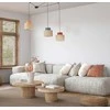 Quantec TK Lighting Duo 3140 pakabinamas šviestuvas 3x15W E27 džiuto/daugiaspalvis