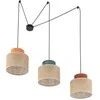Quantec TK Lighting Duo 3140 pakabinamas šviestuvas 3x15W E27 džiuto/daugiaspalvis