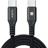USB kabelis Quick USB-C - USB-C 1,5 m juodas (4752168141267)