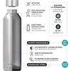 Quokka Solid - Nerūdijančio plieno dvigubas sienelės vakuuminis vandens butelis, nešiojamas termosas 510 ml (Oranžinis Bloom)