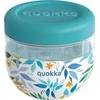 Quokka Bubble Food Jar - Plastikinė maisto talpa / priešpiečių dėžutė 770 ml (Akvarelės lapai)