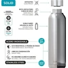 „Quokka Solid Kids“ su dirželiu - Nerūdijantis plienas, dvigubos sienelės, vakuuminis termosas, 330 ml (Zebras)