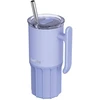 Quokka Umi - 720 ml Stainless Steel Thermal Mug with Straw and Silicone Base (Lavender)