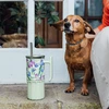 Quokka Umi - Stainless Steel Thermal Mug 720 ml with Straw and Silicone Coaster (Žalias Tea)