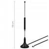 4G LTE 600-2700MHz antena su magnetiniu pagrindu - 5dBi - SMA - vidinė - Qoltec 57059