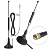 4G LTE 600-2700MHz antena su magnetiniu pagrindu - 5dBi - SMA - vidinė - Qoltec 57059