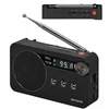 Aiwa Radijo imtuvas FM įkraunamas su USB/Micro SD/3.5mm lizdu, juodas