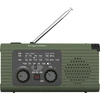 Kruger & Matz Saulės energija varomas radijas, nešiojamas SOS avarinis radijas, 5000 mAh išorinė baterija, žibintuvėlis, dinamo, KrugerMatz