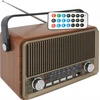 Lamex Radio . Radijas PRZENOŚNE RABA RETRO BLUETOOTH, FM, USB, SD, AUX Z PILOTEM, BRĄZOWE LX510BTB