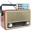 Lamex Radio . Radijas PRZENOŚNE RABA RETRO BLUETOOTH, FM, USB, SD, AUX Z PILOTEM, BRĄZOWE LX510BTB